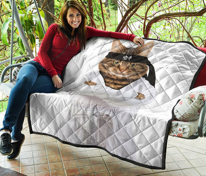 Karate Cat Print Quilt