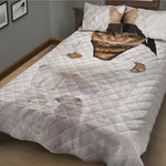Karate Cat Print Quilt Bed Set