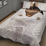 Karate Cat Print Quilt Bed Set
