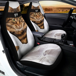 Karate Cat Print Universal Fit Car Seat Covers