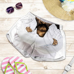 Karate Cat Print Women's Shorts