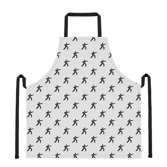 Karate Fighter Pattern Print Apron