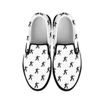 Karate Fighter Pattern Print Black Slip On Shoes