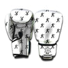 Karate Fighter Pattern Print Boxing Gloves