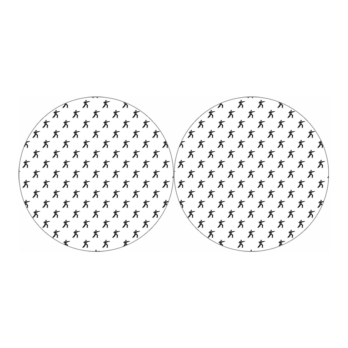 Karate Fighter Pattern Print Car Coasters