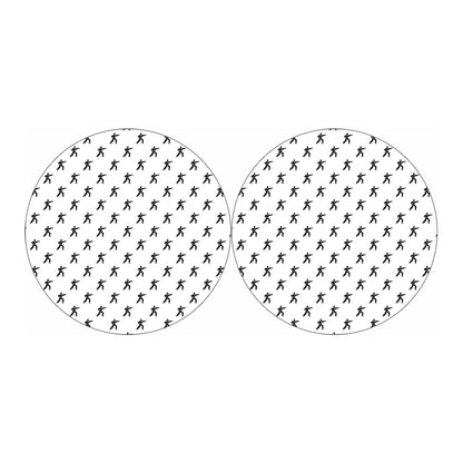 Karate Fighter Pattern Print Car Coasters