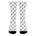 Karate Fighter Pattern Print Crew Socks