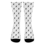 Karate Fighter Pattern Print Crew Socks