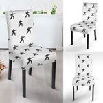 Karate Fighter Pattern Print Dining Chair Slipcover