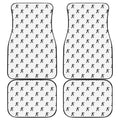 Karate Fighter Pattern Print Front and Back Car Floor Mats