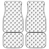 Karate Fighter Pattern Print Front and Back Car Floor Mats