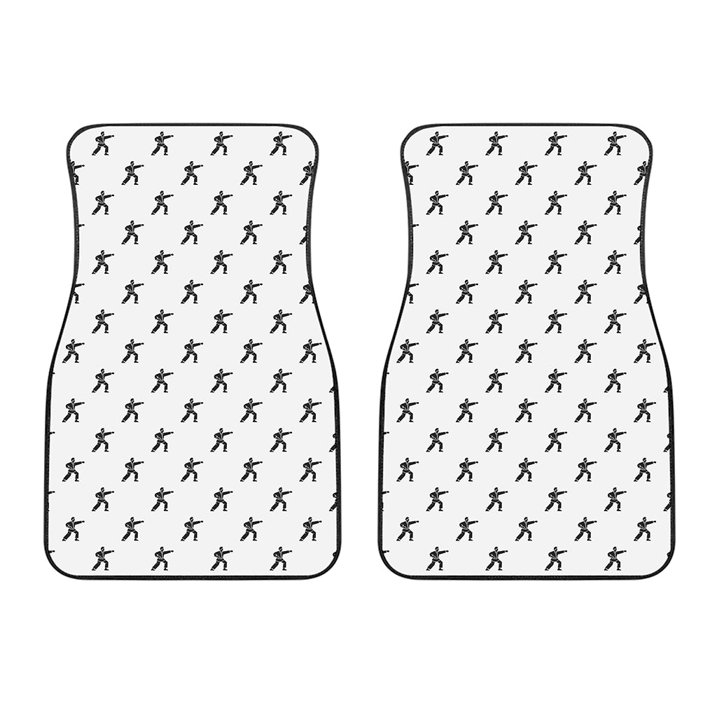 Karate Fighter Pattern Print Front Car Floor Mats