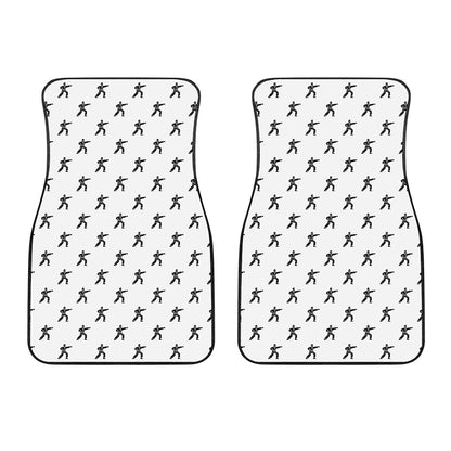 Karate Fighter Pattern Print Front Car Floor Mats