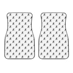 Karate Fighter Pattern Print Front Car Floor Mats