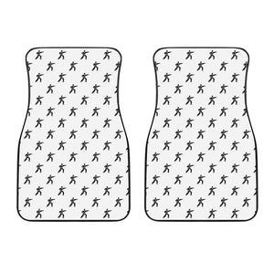 Karate Fighter Pattern Print Front Car Floor Mats