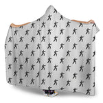 Karate Fighter Pattern Print Hooded Blanket