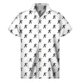 Karate Fighter Pattern Print Men's Short Sleeve Shirt
