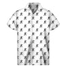 Karate Fighter Pattern Print Men's Short Sleeve Shirt