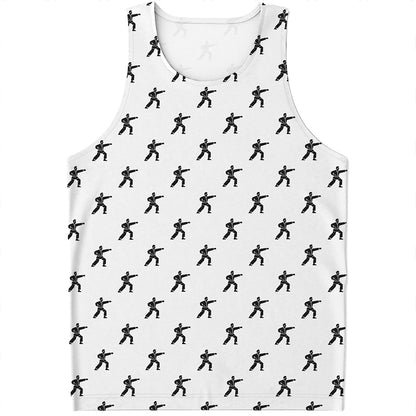 Karate Fighter Pattern Print Men's Tank Top