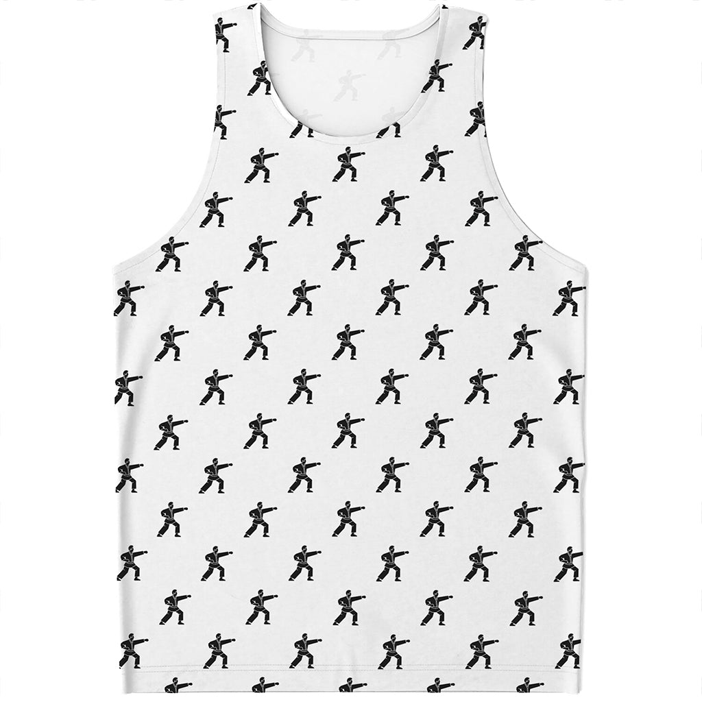 Karate Fighter Pattern Print Men's Tank Top