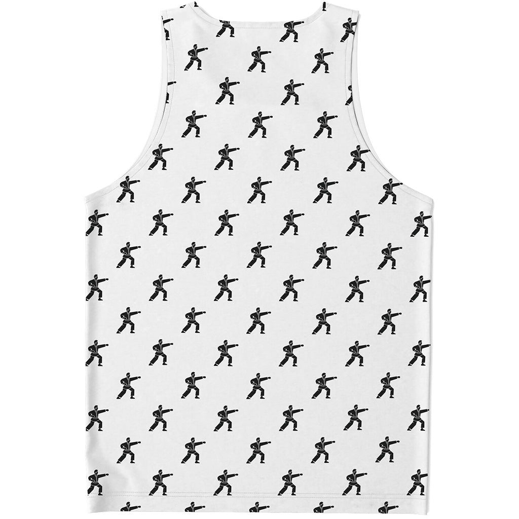 Karate Fighter Pattern Print Men's Tank Top