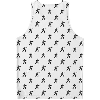 Karate Fighter Pattern Print Men's Tank Top