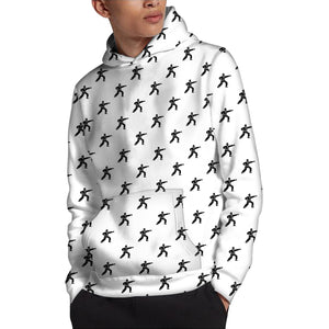 Karate Fighter Pattern Print Pullover Hoodie