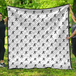 Karate Fighter Pattern Print Quilt