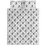 Karate Fighter Pattern Print Quilt Bed Set