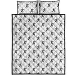 Karate Fighter Pattern Print Quilt Bed Set