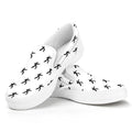 Karate Fighter Pattern Print White Slip On Sneakers