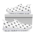 Karate Fighter Pattern Print White Running Shoes
