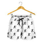 Karate Fighter Pattern Print Women's Shorts