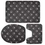 Karate Gi Pattern Print 3 Piece Bath Mat Set