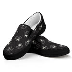 Karate Gi Pattern Print Black Slip On Shoes