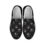 Karate Gi Pattern Print Black Slip On Shoes