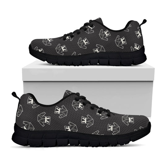 Karate Gi Pattern Print Black Sneakers