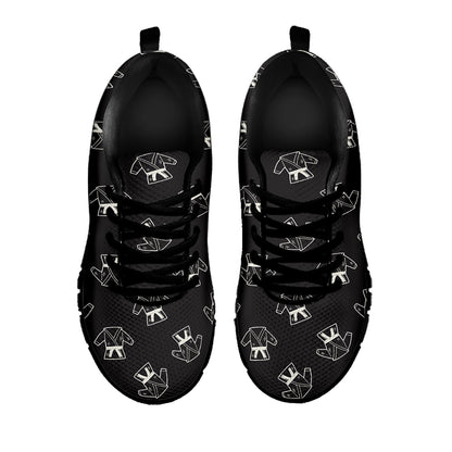 Karate Gi Pattern Print Black Sneakers