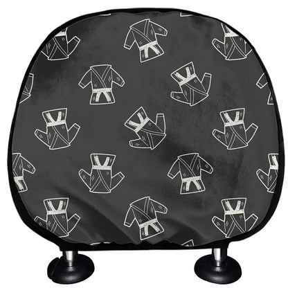 Karate Gi Pattern Print Car Headrest Covers