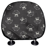 Karate Gi Pattern Print Car Headrest Covers