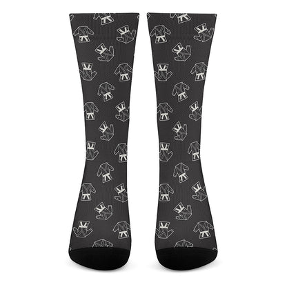 Karate Gi Pattern Print Crew Socks