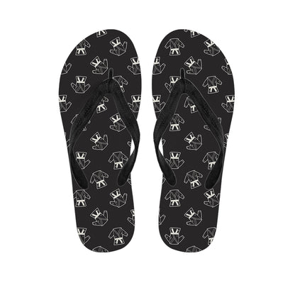 Karate Gi Pattern Print Flip Flops