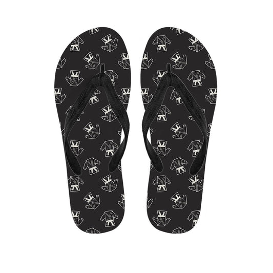 Karate Gi Pattern Print Flip Flops