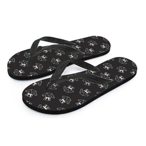 Karate Gi Pattern Print Flip Flops