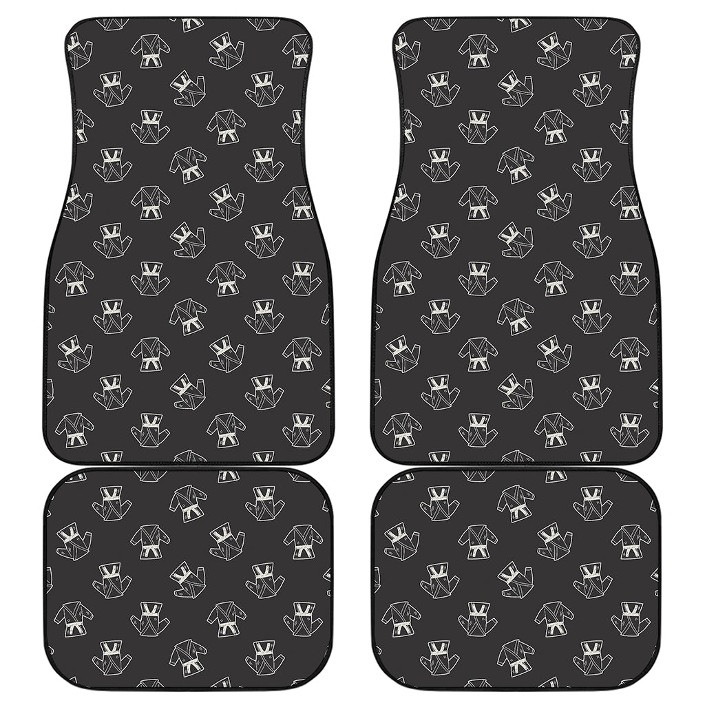 Karate Gi Pattern Print Front and Back Car Floor Mats