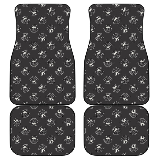 Karate Gi Pattern Print Front and Back Car Floor Mats