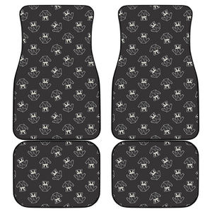 Karate Gi Pattern Print Front and Back Car Floor Mats