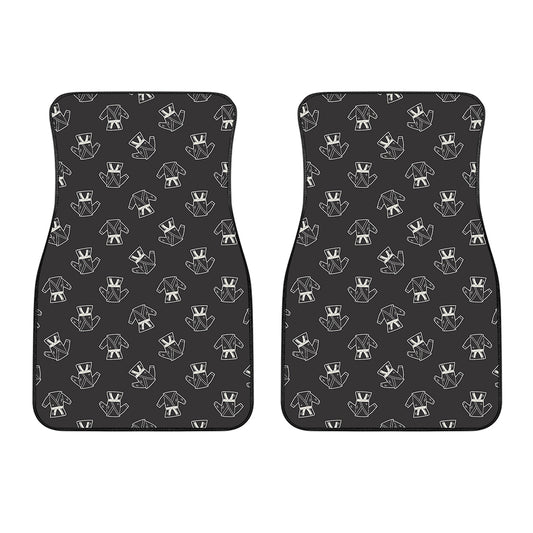 Karate Gi Pattern Print Front Car Floor Mats