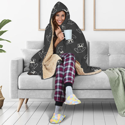 Karate Gi Pattern Print Hooded Blanket