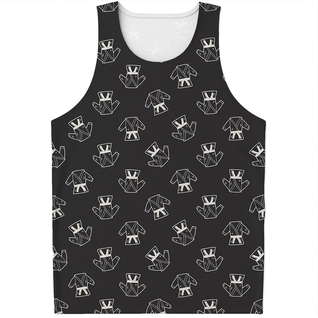 Karate Gi Pattern Print Men's Tank Top